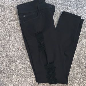 Express Distressed black jeans